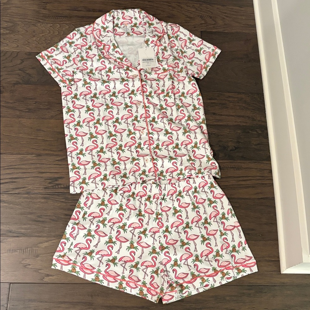 New With Tags Roller Rabbit Freddy Flamingo Polo Pajamas Sz M - Picture 9 of 9